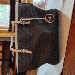 NWT, Michael Kors, Jet Set Travel, Brown Tote.